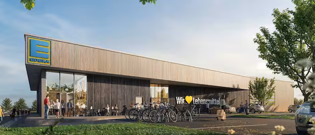 Hinter diesem Edeka aus Holz-Legos steckt eine grüne Bau-Revolution